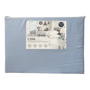 Sky Way - Color Sense 1200 Thread Count Cotton Blend 6-Piece Sheet Set, Queen Si